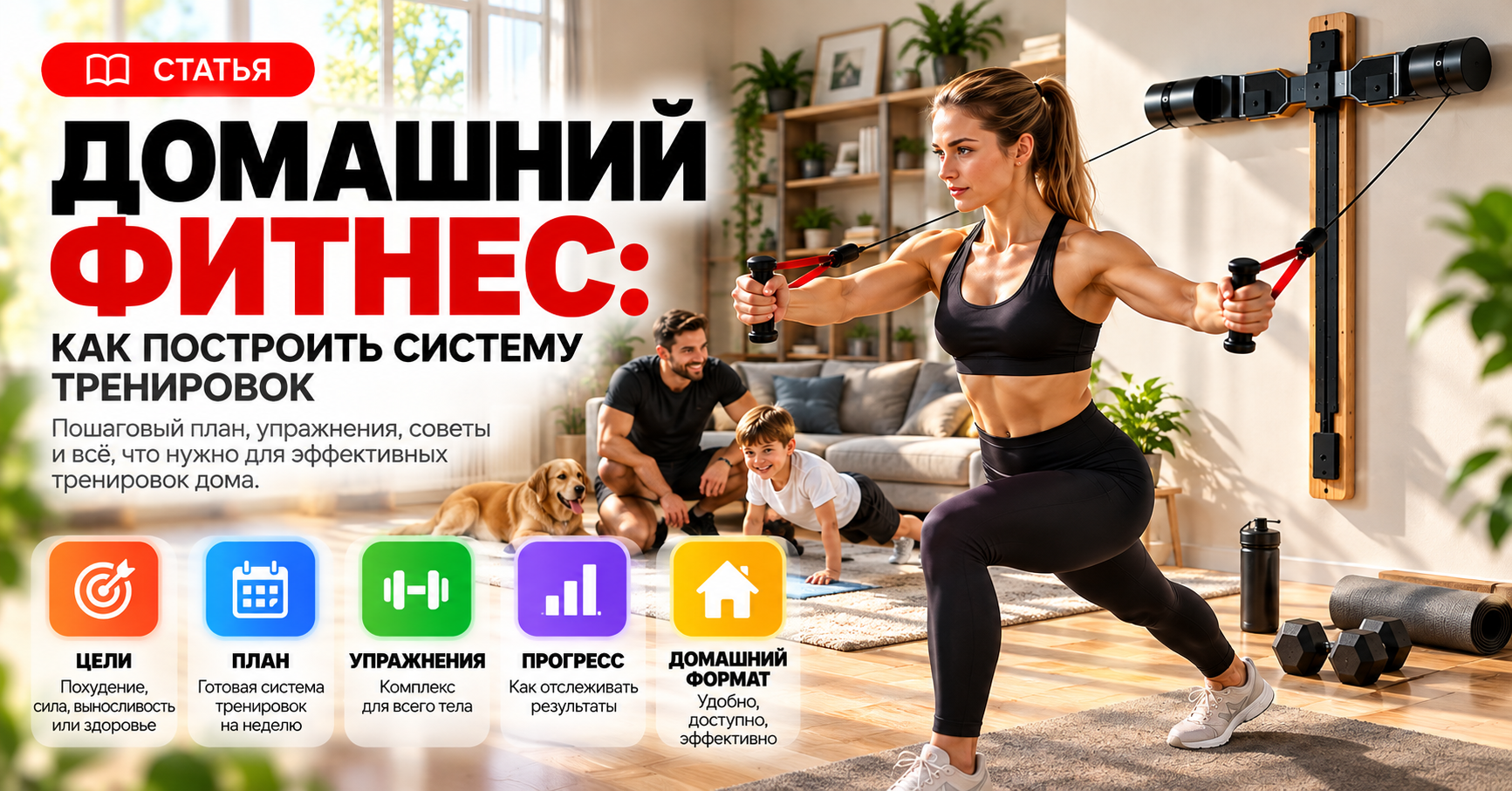 Домашний фитнес: как построить систему тренировок